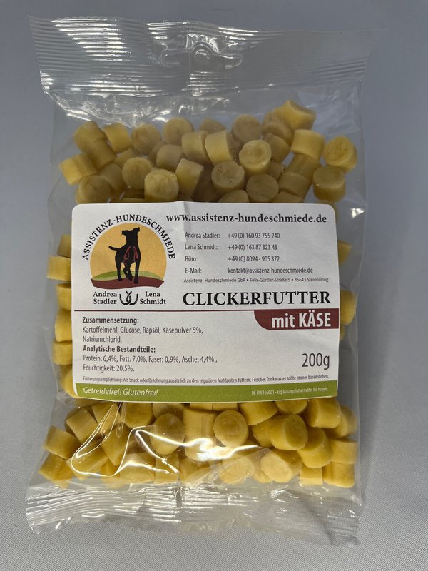 Clickerfutter mit Käse 200g (Getreidefrei & Glutenfrei)